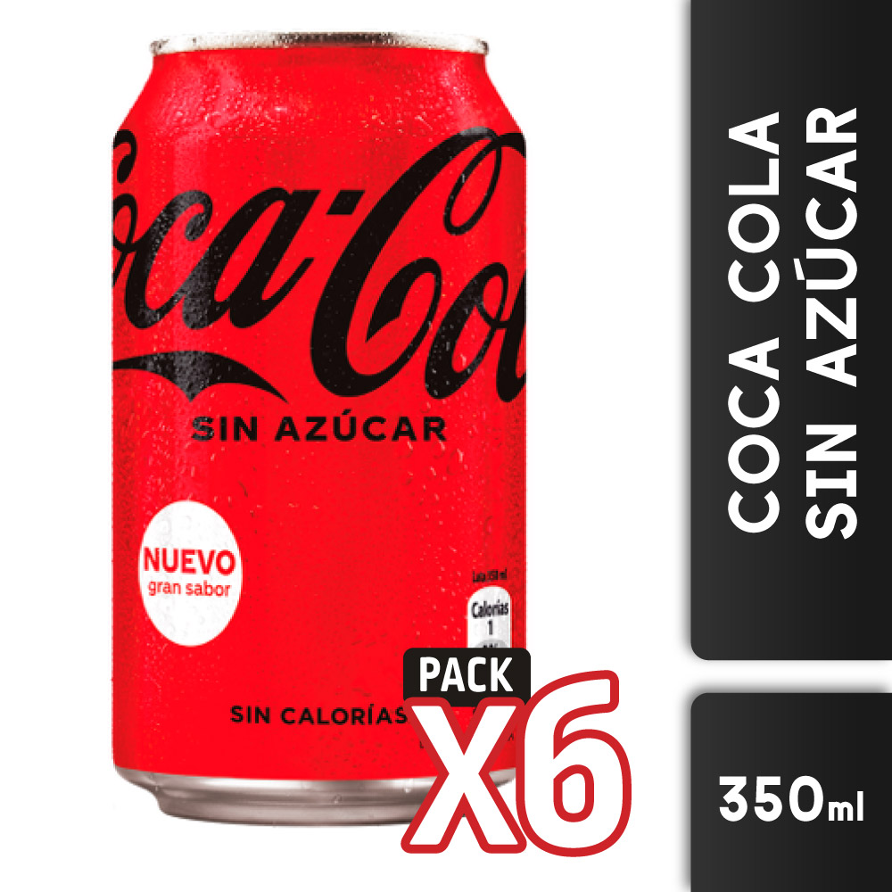 Coca Cola Sin Azúcar 350ml x6