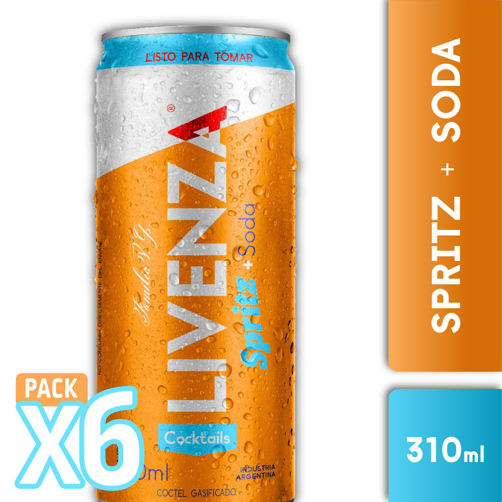 LIVENZA SPRITZ & SODA 310ml  PACK x6