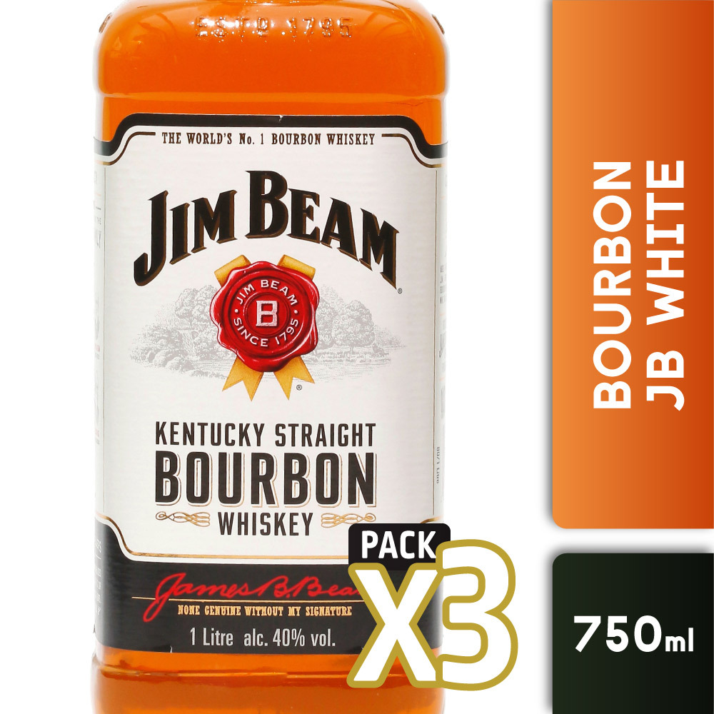 Pack Jim Beam White 750ml x3 