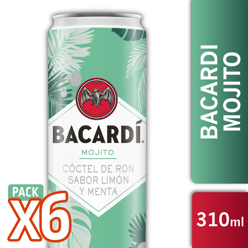 BACARDI MOJITO 310ML PACK X6