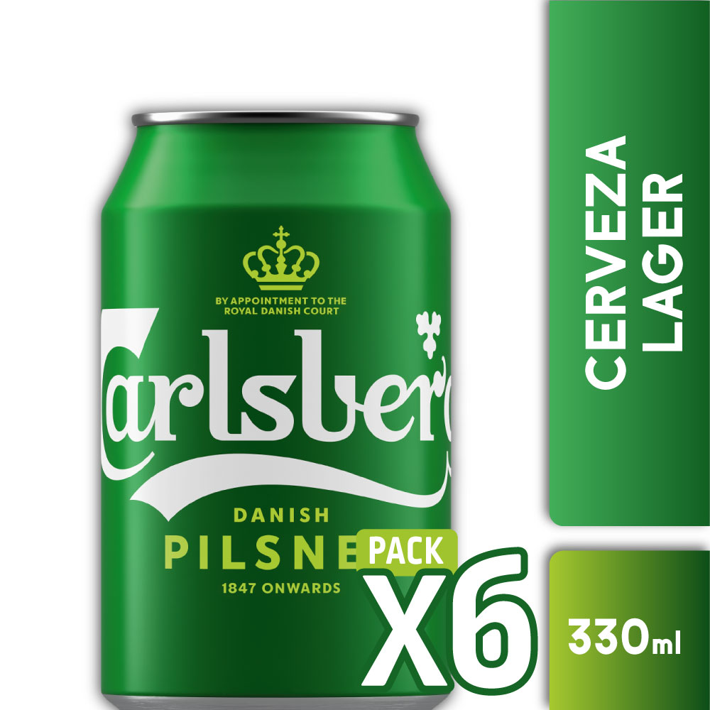 CARLSBERG 5° Lata 330ml PACK x6s