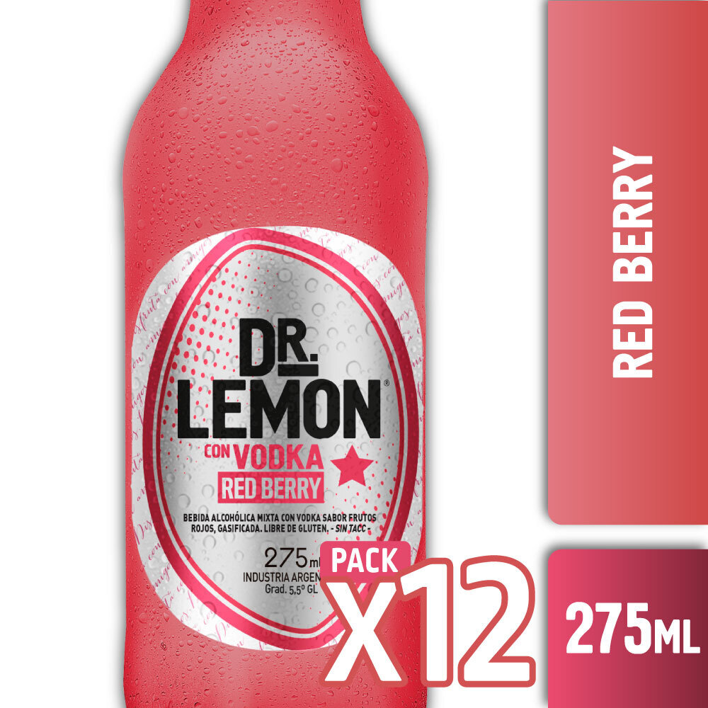 DR LEMON RED BERRY 275ml PACK x12
