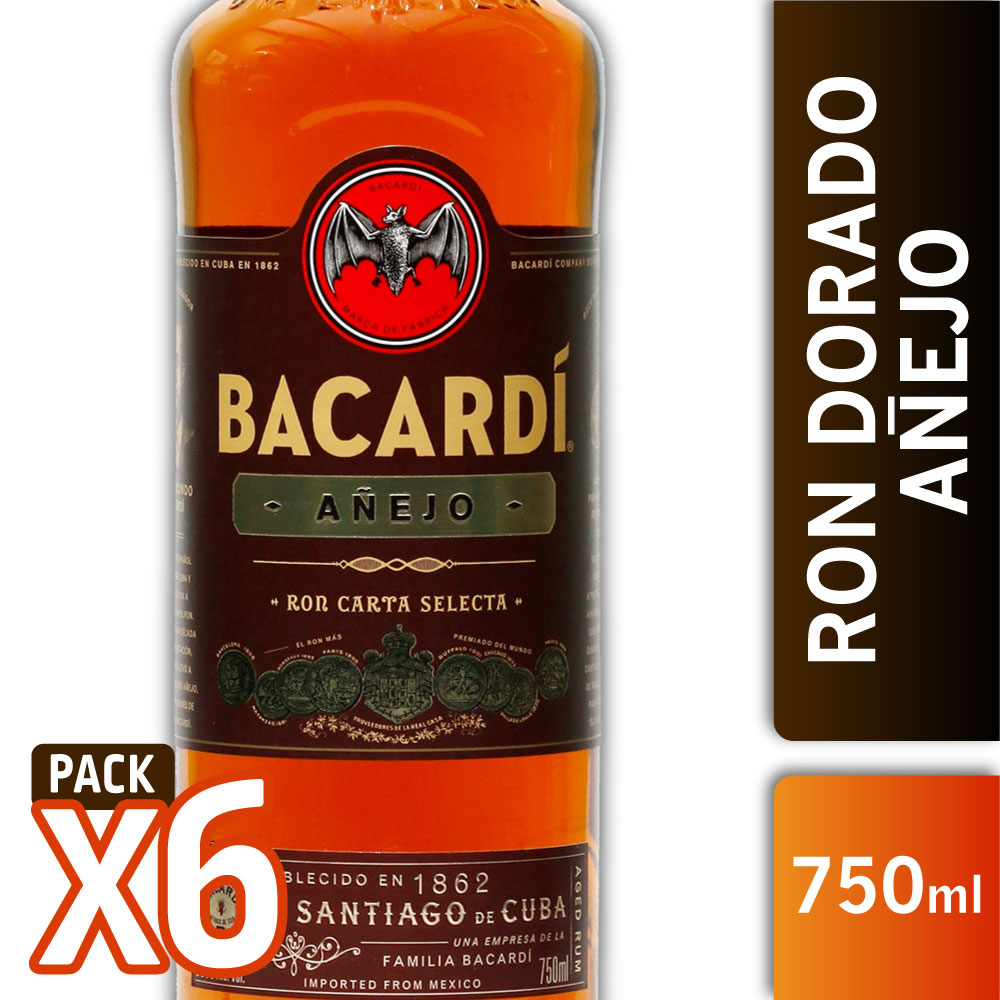 CAJA 6 BACARDÍ AÑEJOs