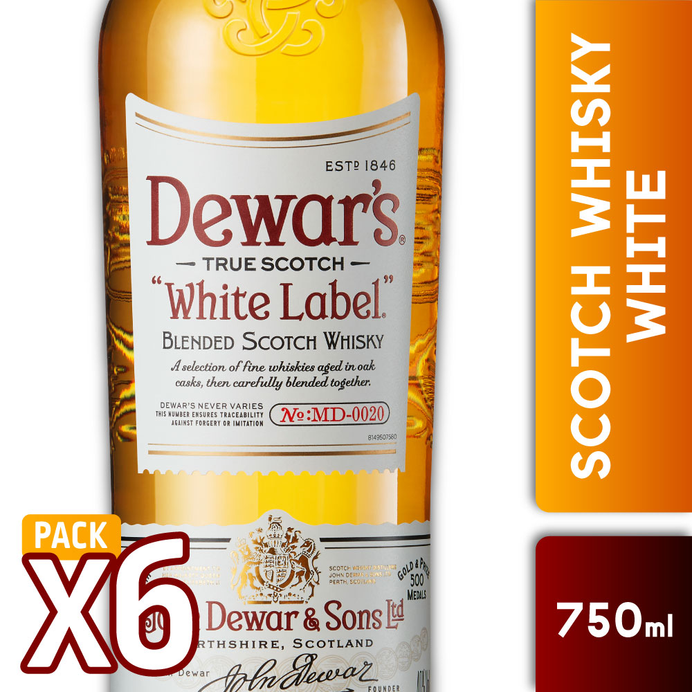 CAJA 6 DEWARS WHITE